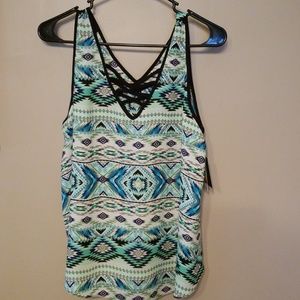 Izbyer Crisscross V Neck Tank Top